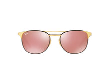 Metal hexagon shaped with pink lens