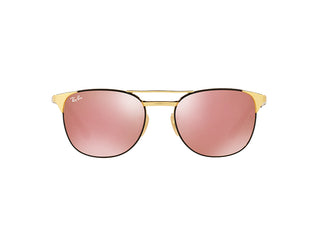Metal hexagon shaped with pink lens